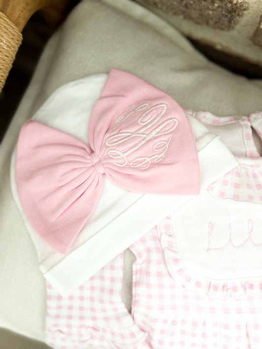Monogramed Bow Hat