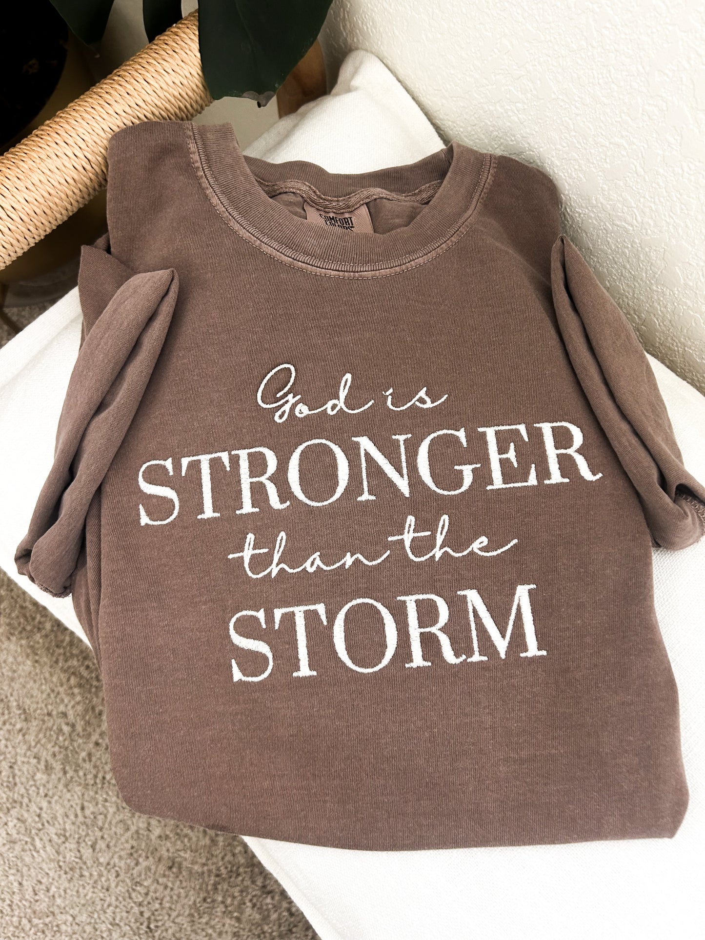 God is Stronger than the Storm T-shirt